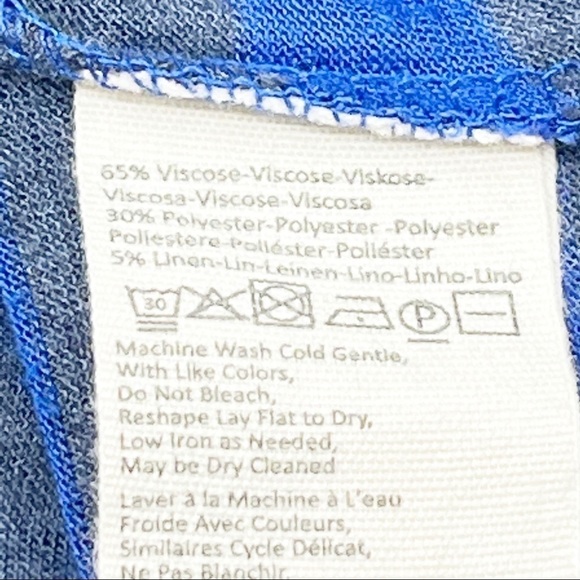 WE THE FREE Mock Neck Blue Gray Striped Tunic - Picture 7 of 7